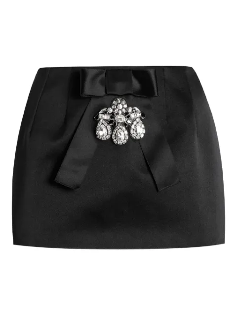 Dolce & Gabbana falda corta con detalles de cristal y moño