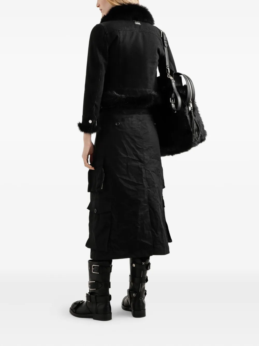 Dolce & Gabbana Midi-rok met trekkoord Zwart