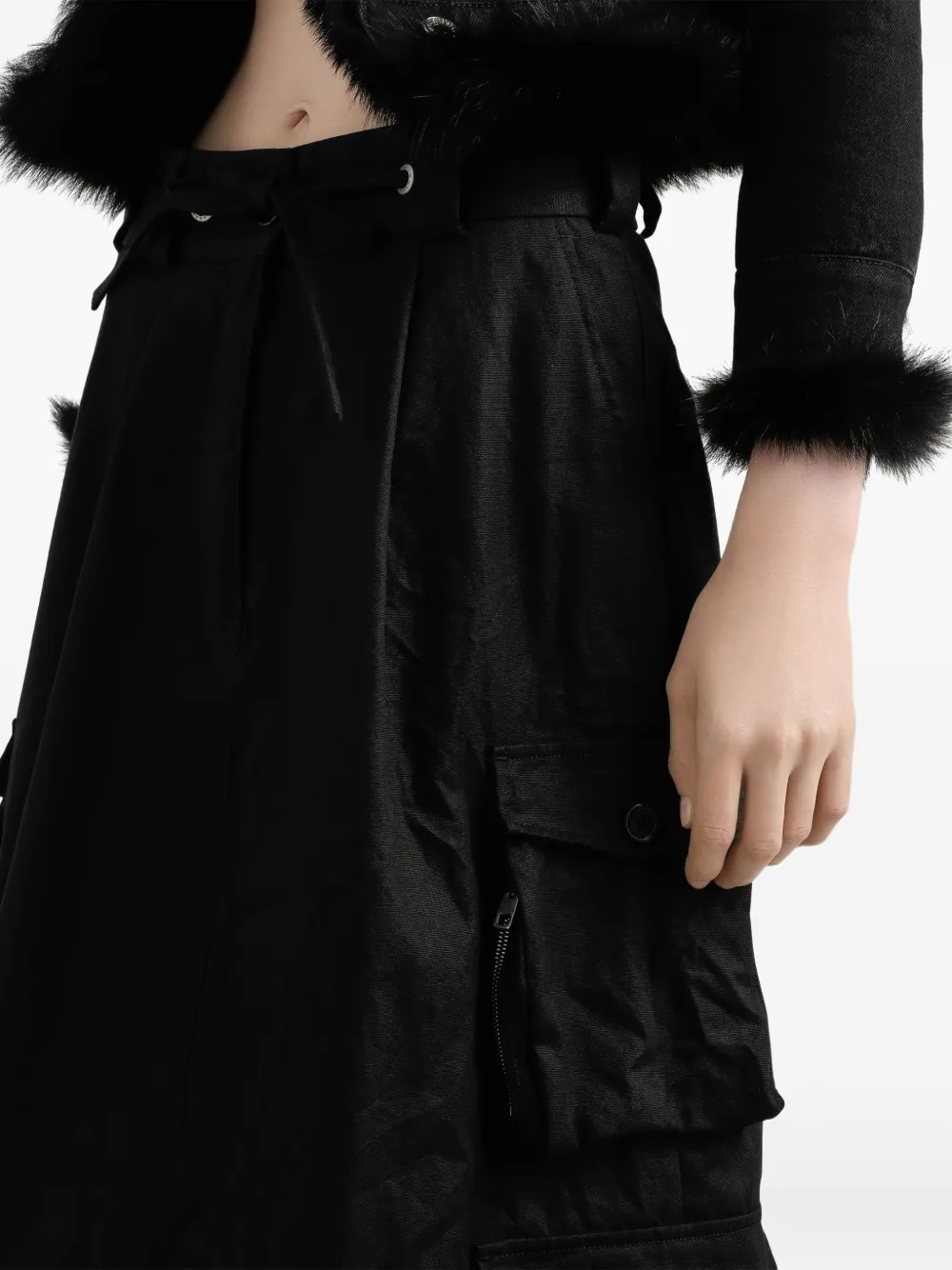 Dolce & Gabbana Midi-rok met trekkoord Zwart