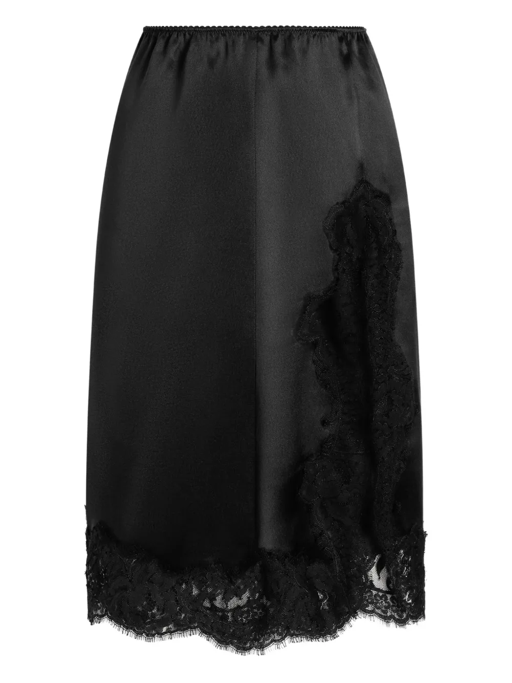 Атласная юбка с кружевной вставкой от Dolce & Gabbana