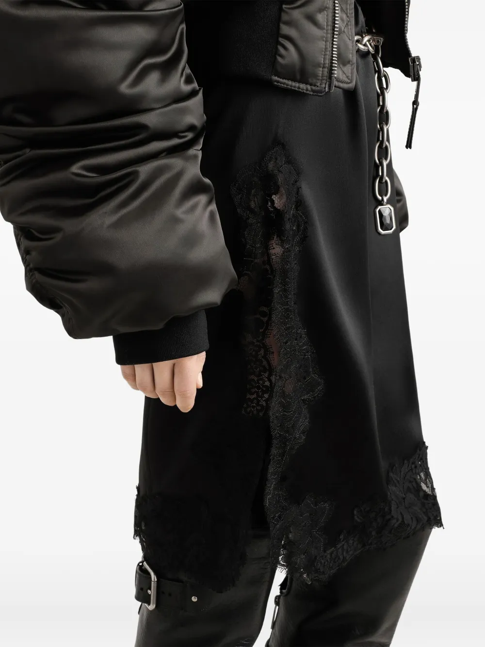 Dolce & Gabbana Satijnen rok Zwart