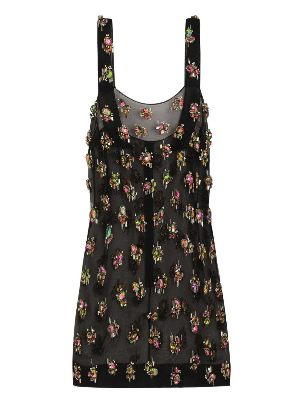 Dolce & Gabbana Verziertes Camisole-Kleid - Schwarz