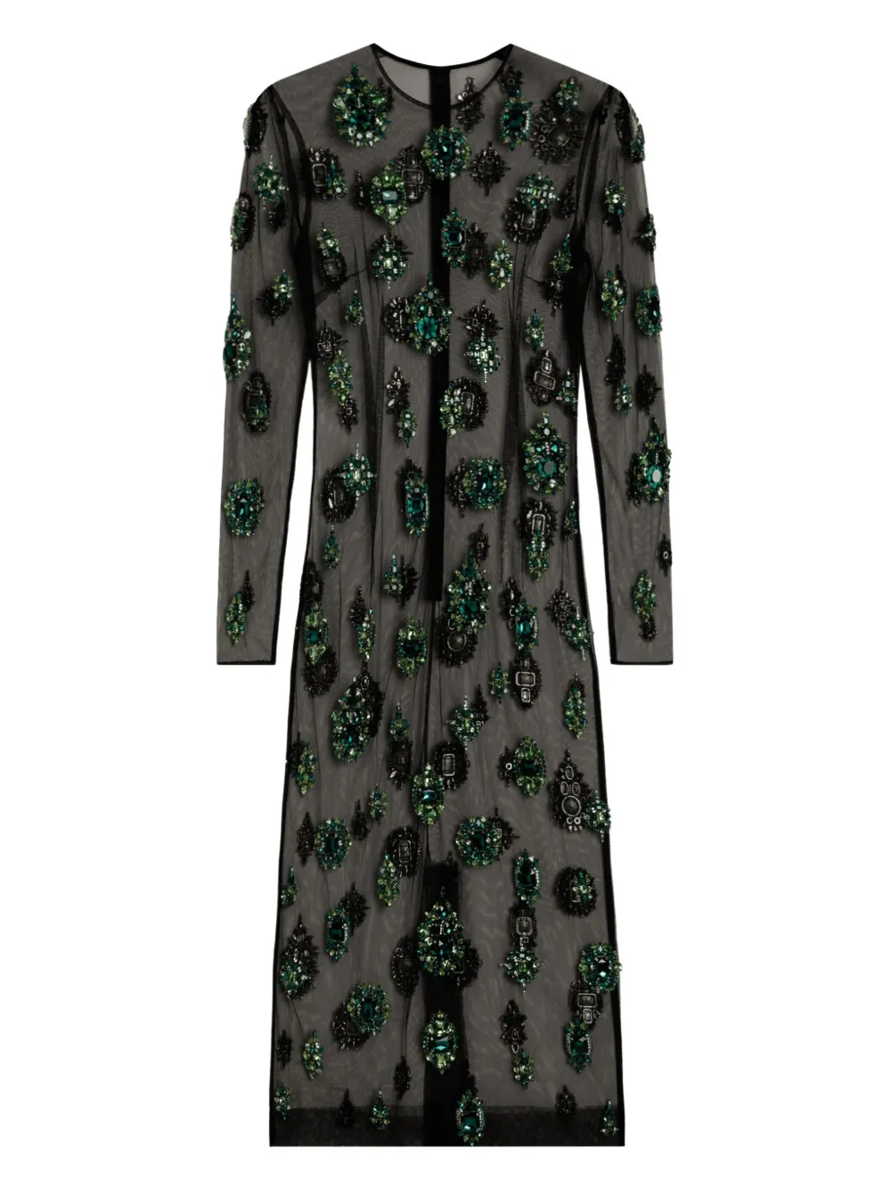 Dolce & Gabbana sequins-embellished tulle-mesh midi dress | Black | Image 1