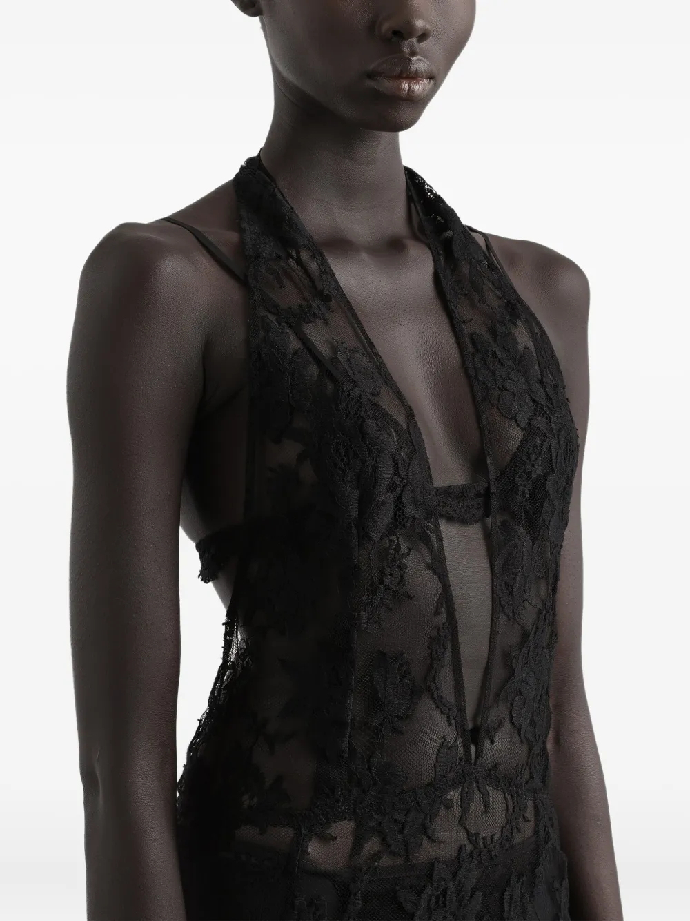 Dolce & Gabbana Jurk met verenafwerking Zwart