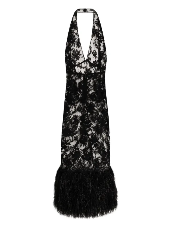 Dolce & Gabbana Chantilly Lace Dress - Woman Dresses Black Lace 46 Dolce & Gabbana Chantilly Lace Dress - Woman Dresses Black Lace 46