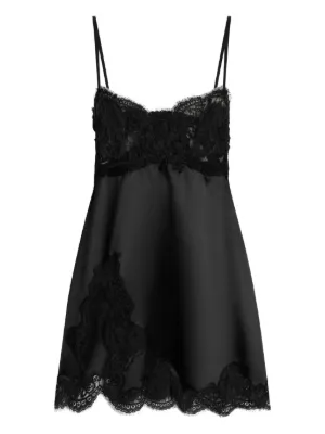 Dolce & Gabbana Stretch Satin Dress - Woman Dresses Black Silk 46 Dolce & Gabbana Stretch Satin Dress - Woman Dresses Black Silk 46