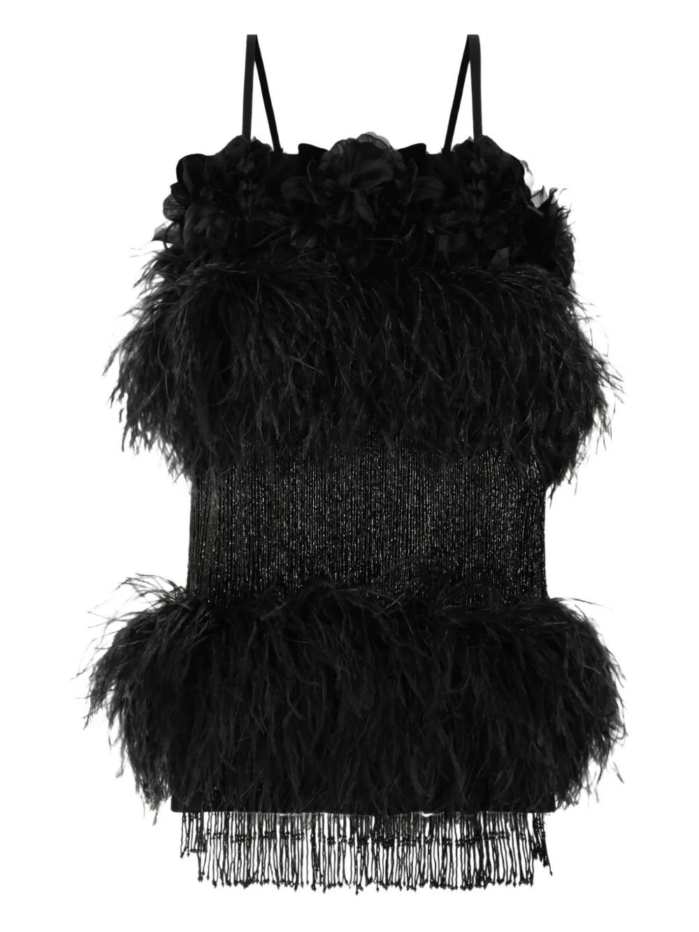 Dolce & Gabbana Abito da cocktail corto con decorazione - Nero