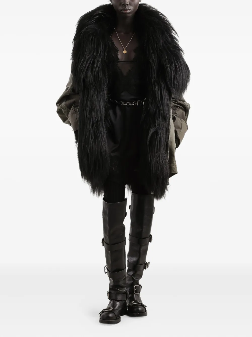 Dolce & Gabbana Jurk met kanten afwerking - Zwart