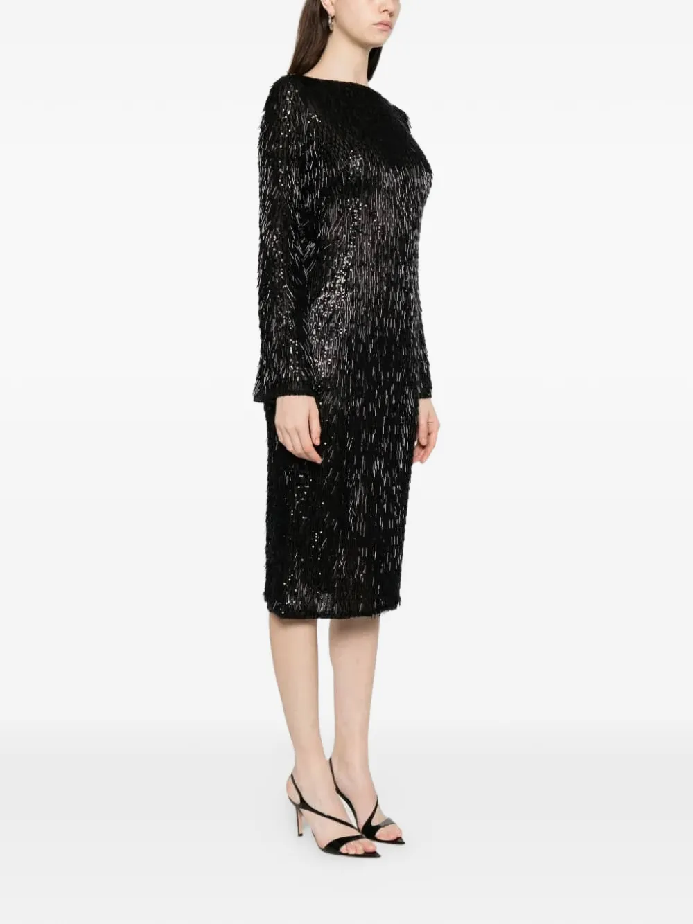 Dolce & Gabbana Verfraaide midi-jurk Zwart