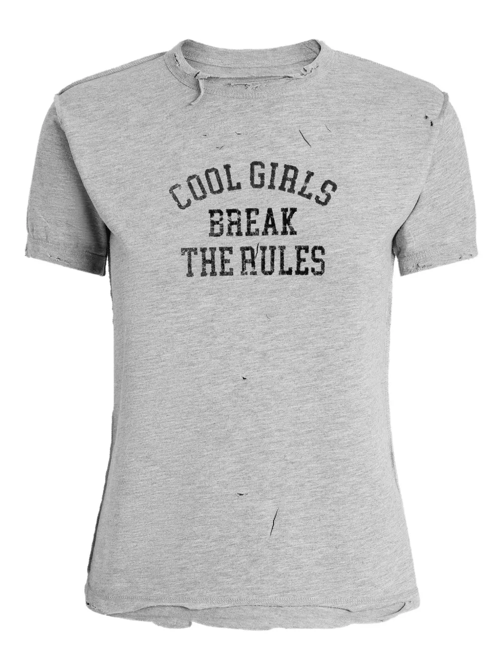 Dolce & Gabbana distressed slogan-print T-shirt | Grey | Image 1