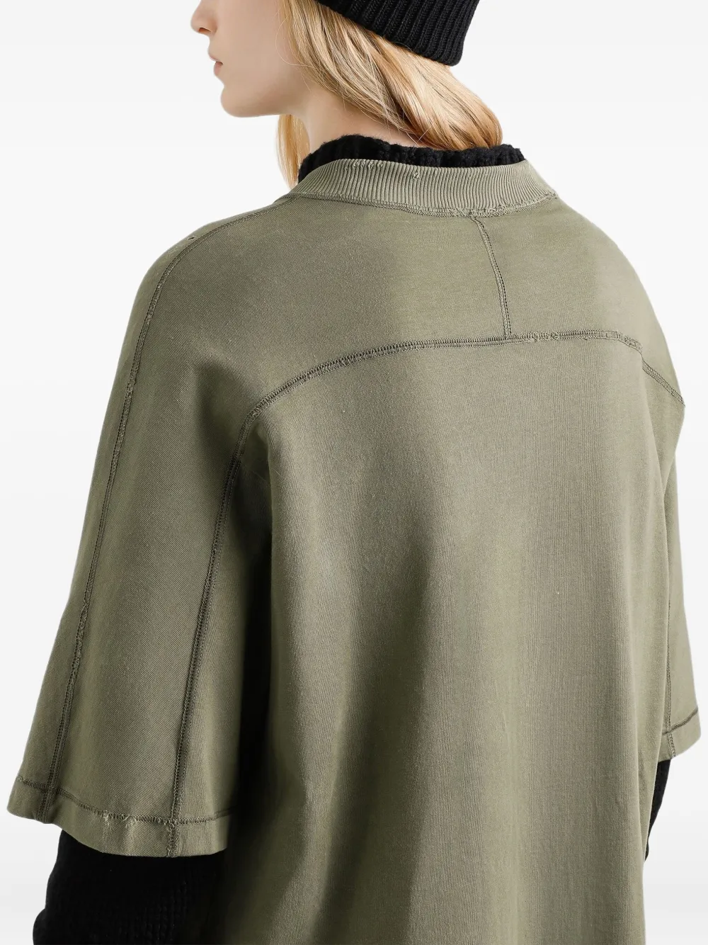 Dolce & Gabbana Panelled Graphic-print T-shirt In Green