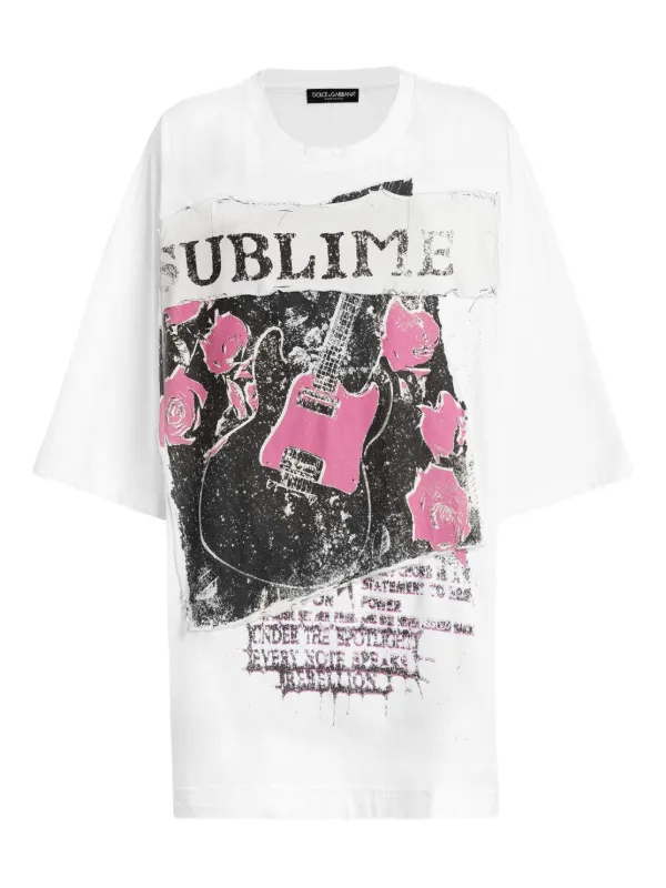Dolce & Gabbana ローズプリント Tシャツ Dolce & Gabbana ローズプリント Tシャツ | ホワイト | FARFETCH JP