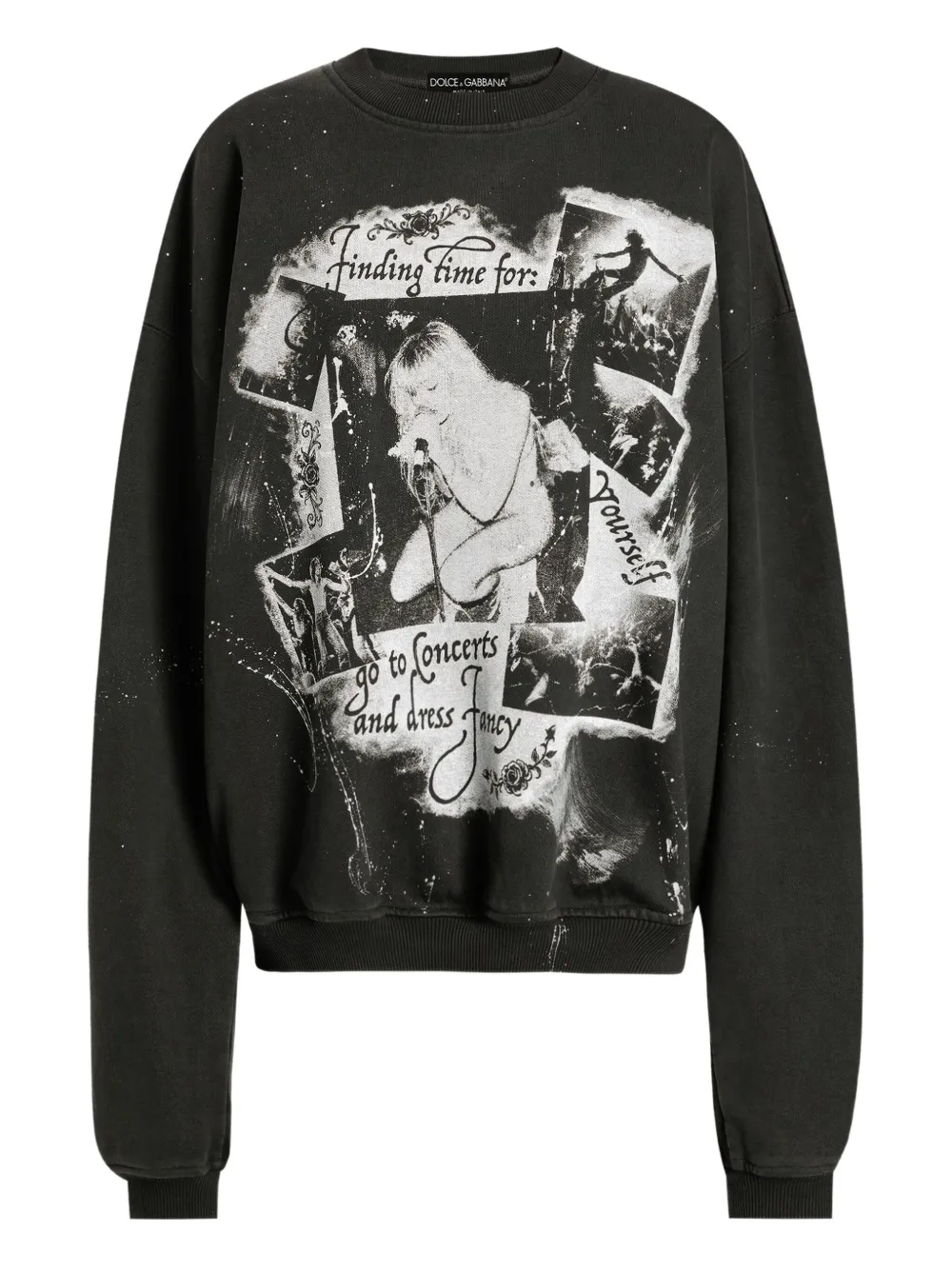 Dolce & Gabbana photograp-print sweatshirt | Black | Image 1