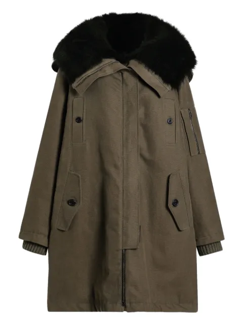 Dolce & Gabbana fur-trimmed hooded coat