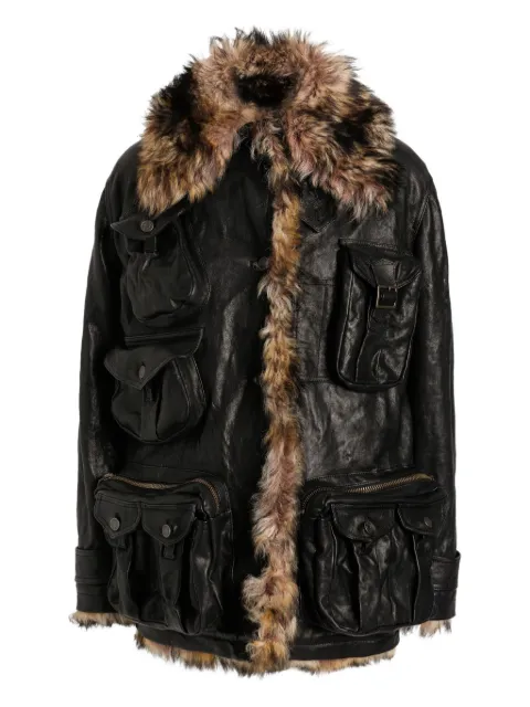 Dolce & Gabbana fur-trimmed pocket coat
