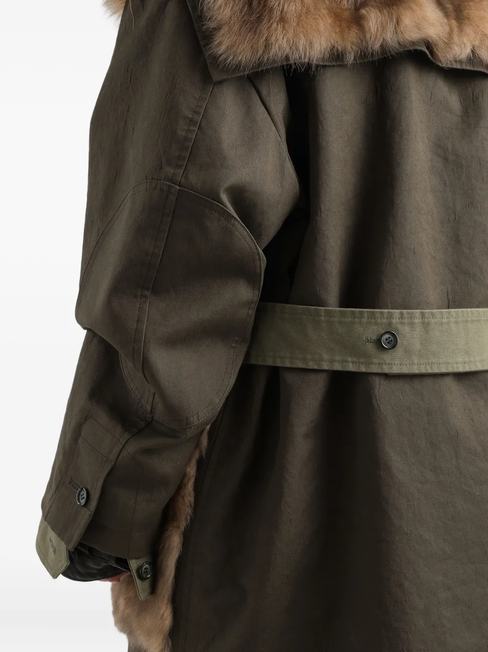 Dolce & Gabbana Jas met afwerking van imitatiebont Bruin