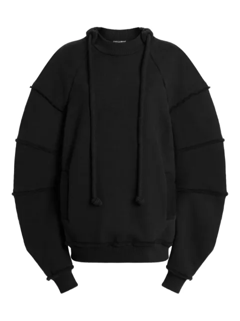 Dolce & Gabbana ruffled-sleeve drawstring sweatshirt