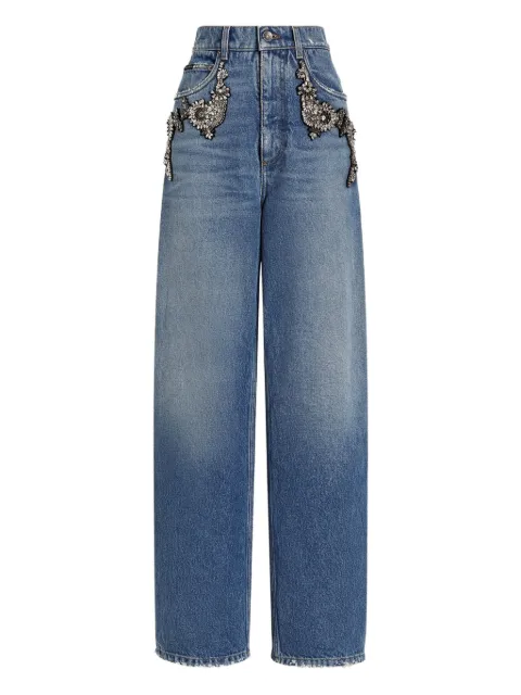 Dolce & Gabbana crystal-embellished jeans