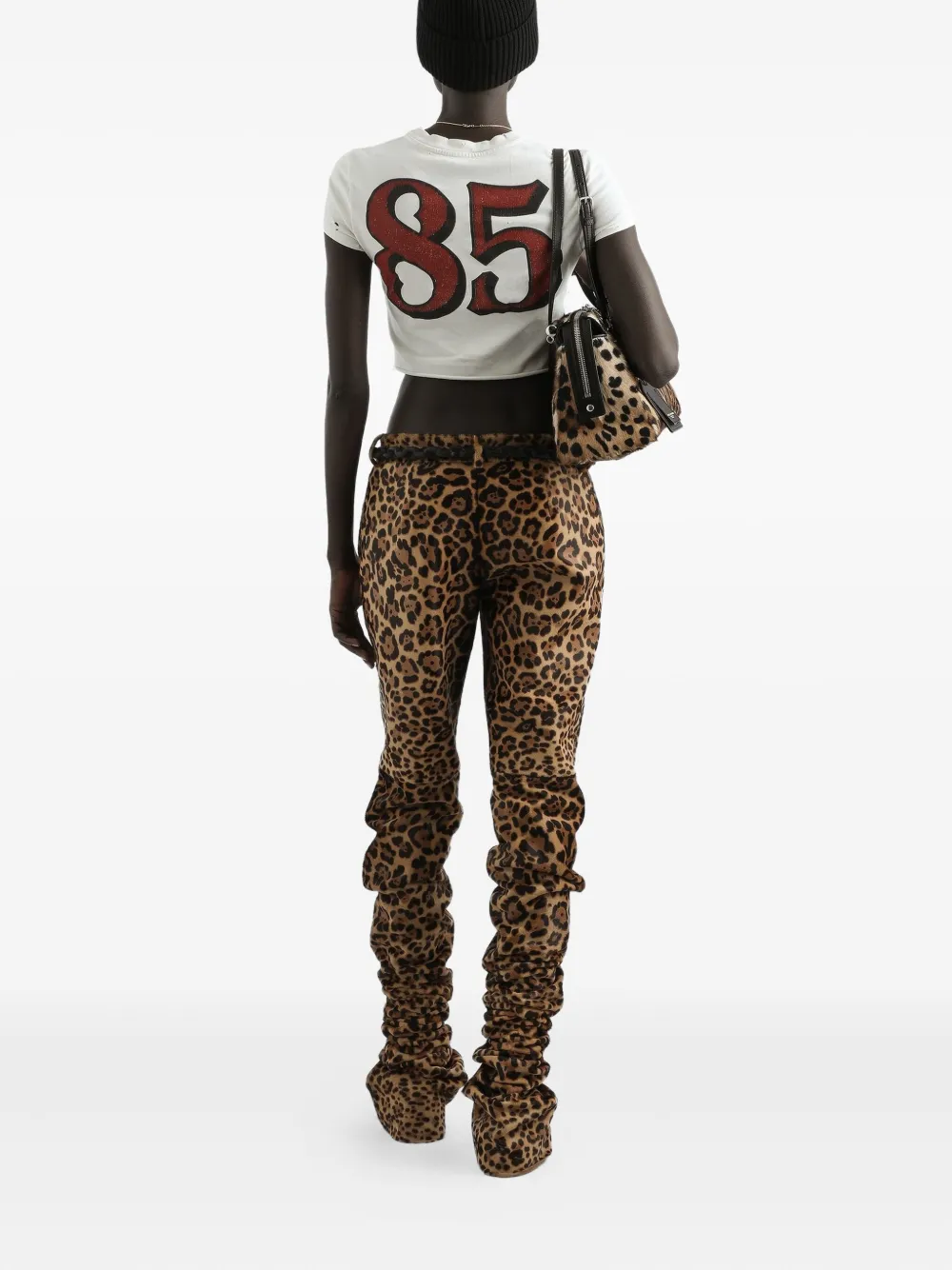 Dolce & Gabbana Leopard-print Trousers In Brown