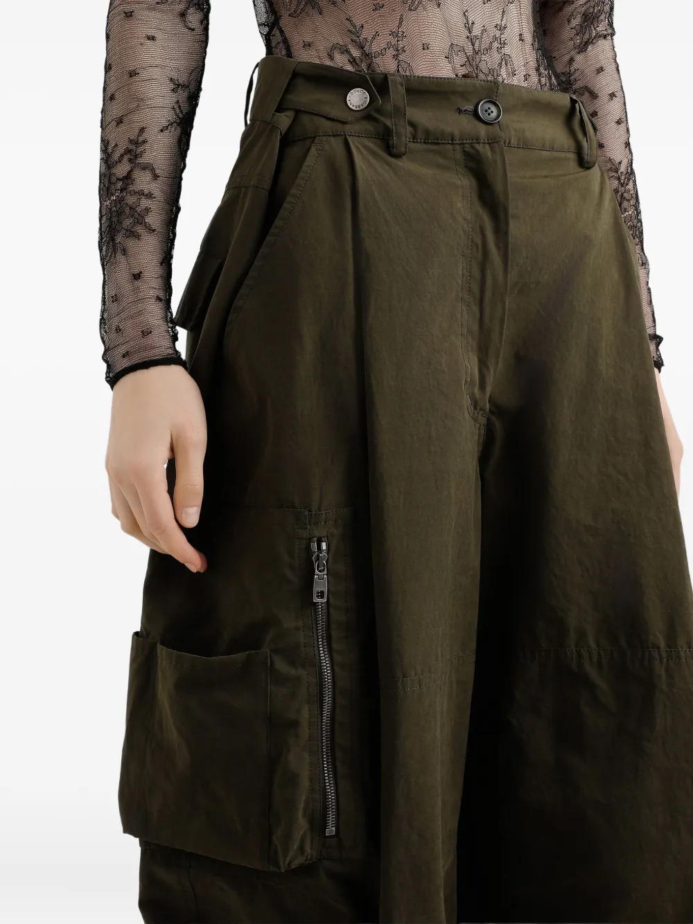 Dolce & Gabbana Drawstring-fastening Cargo Trousers In Green