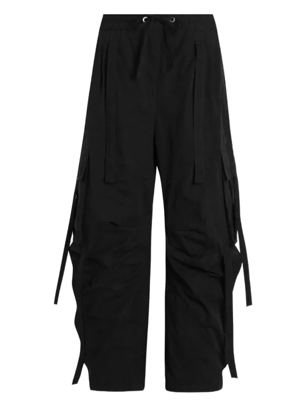 Dolce & Gabbana Calça Cargo Com Cordão De Ajuste | Preto | FARFETCH BR