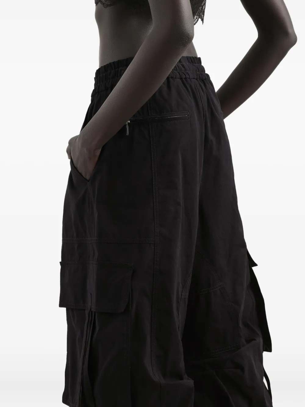 Dolce & Gabbana Drawstring Cargo Pants In Black