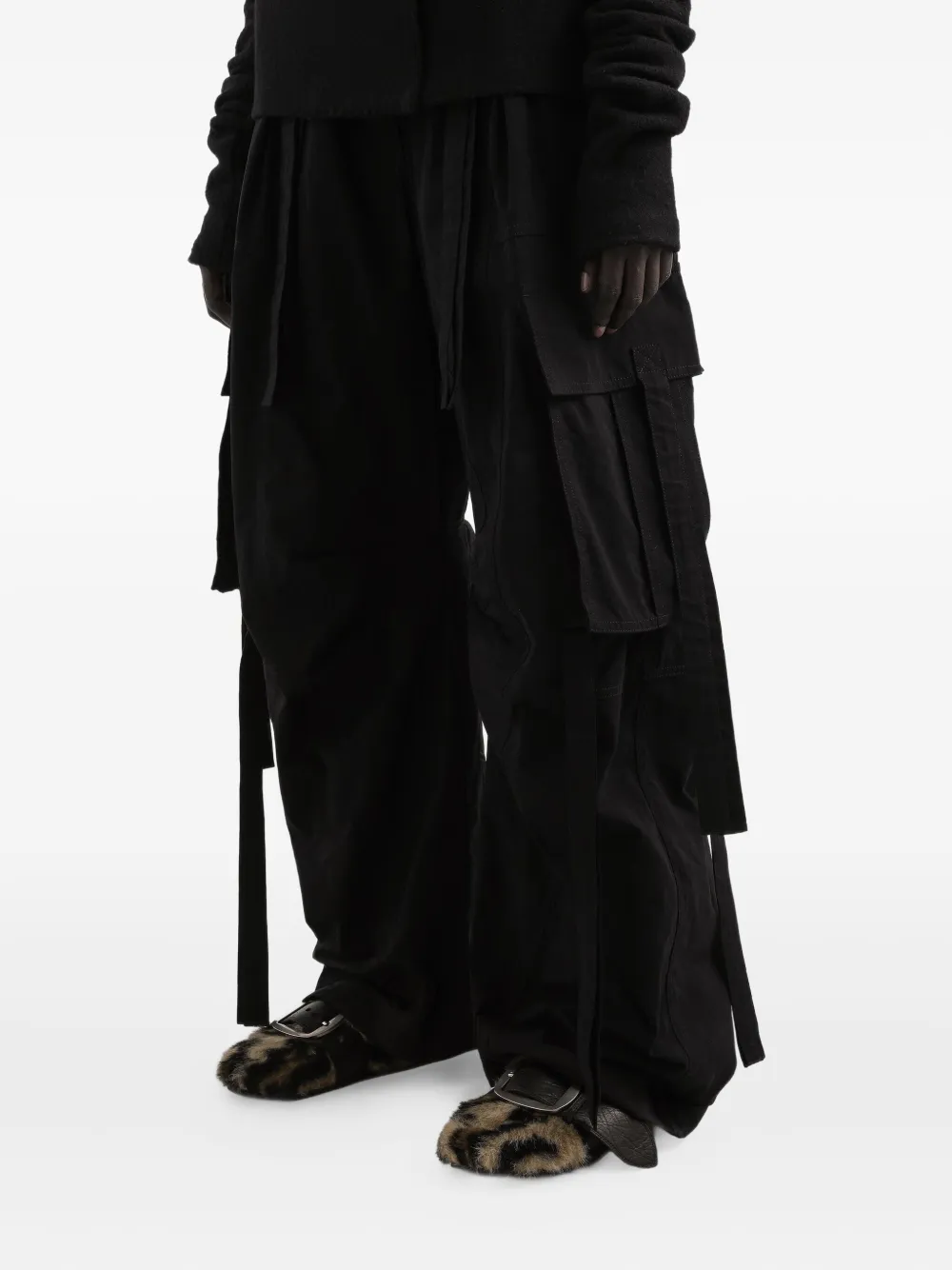 Dolce & Gabbana Drawstring Cargo Pants In Black