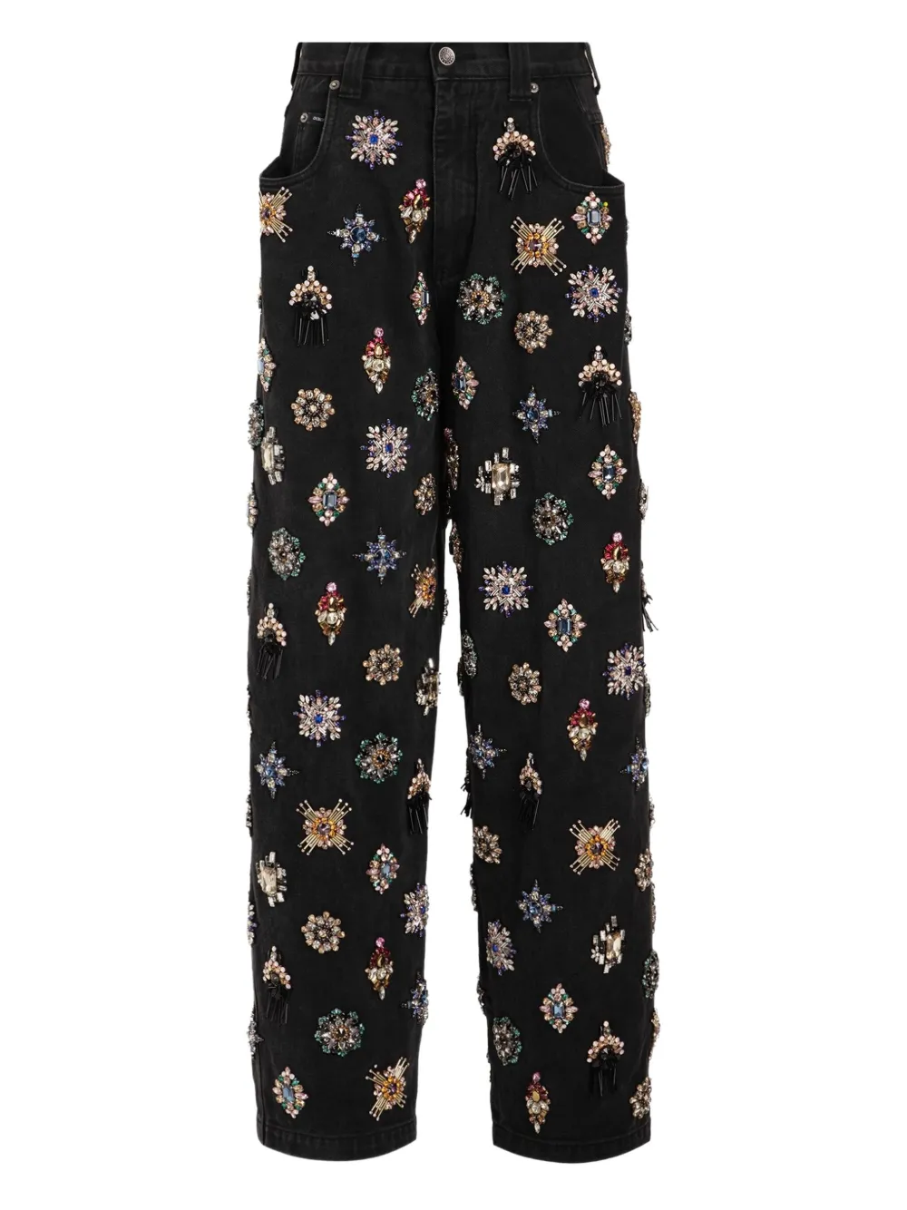 Dolce & Gabbana rhinestones-embellished l jeans | Black | Image 1