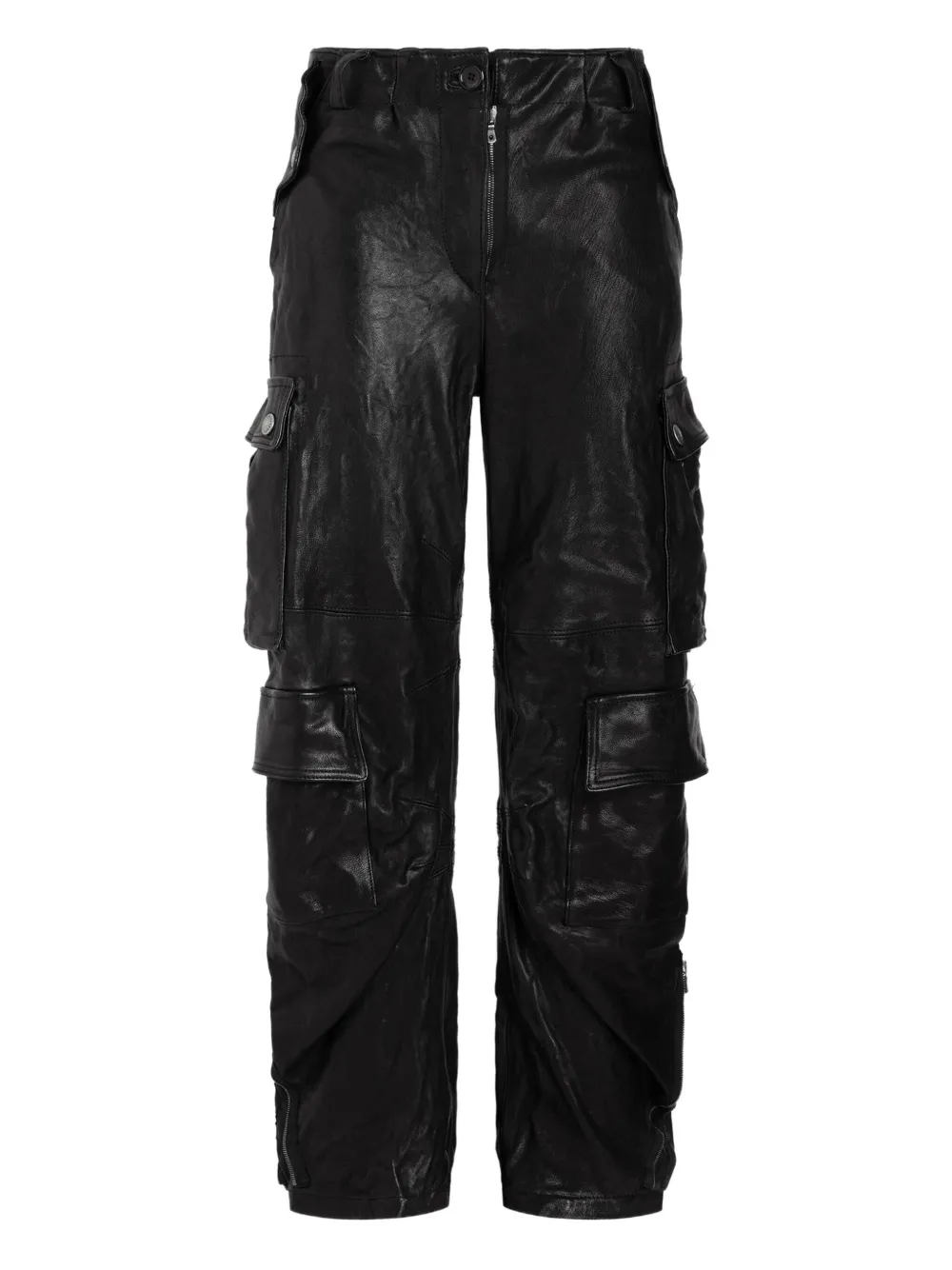 Dolce & Gabbana cargo-pocket leather trousers | Black | Image 1