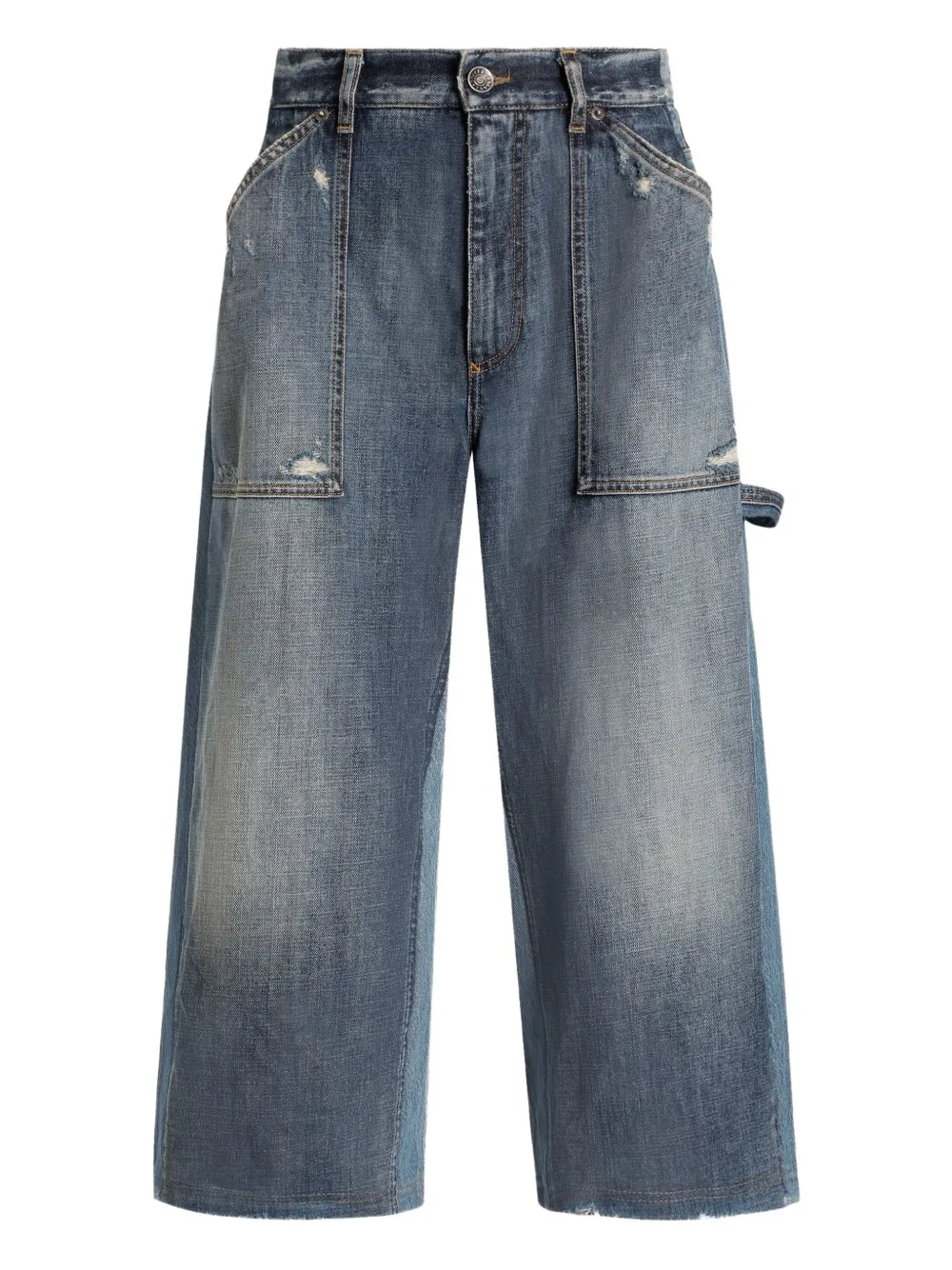 Dolce & Gabbana distressed cropped jeans | Grey | Image 1