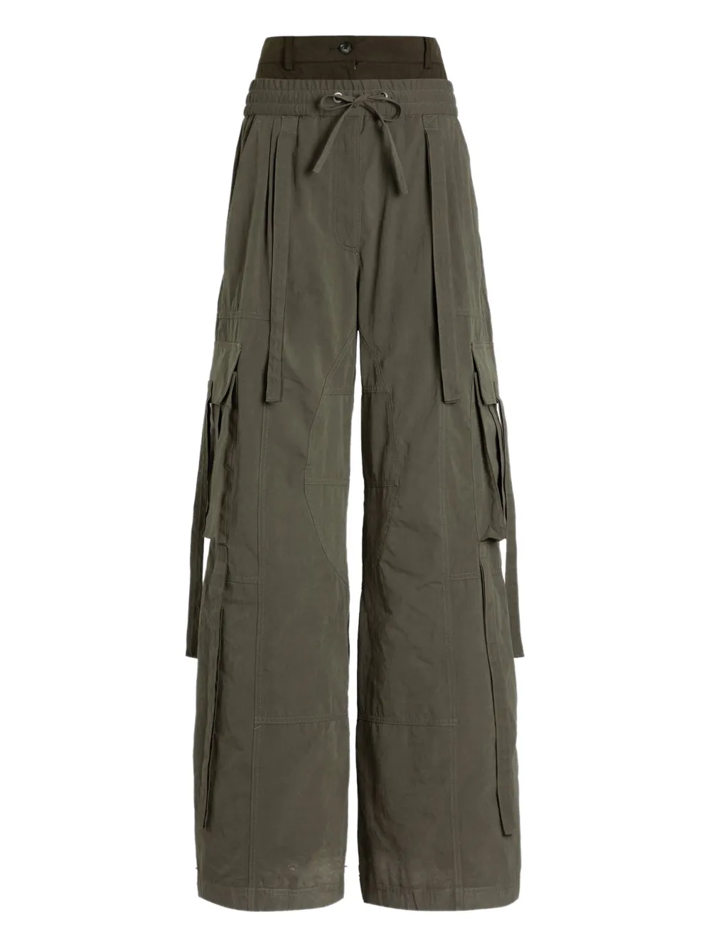 Dolce & Gabbana Drawstring Cargo Pants In Green
