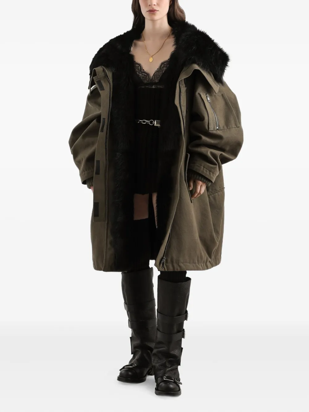 Dolce & Gabbana Ribgebreide mini-rok - Zwart
