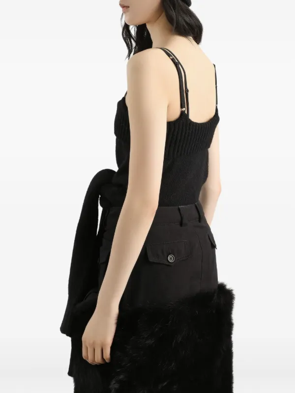 DOLCHE&GABBANAタンクトップストレッチキャミドルガバ Dolce & Gabbana ニットトップ | ブラック | FARFETCH JP