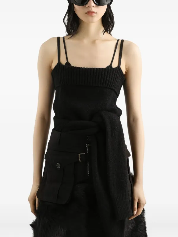 DOLCHE&GABBANAタンクトップストレッチキャミドルガバ Dolce & Gabbana ニットトップ | ブラック | FARFETCH JP
