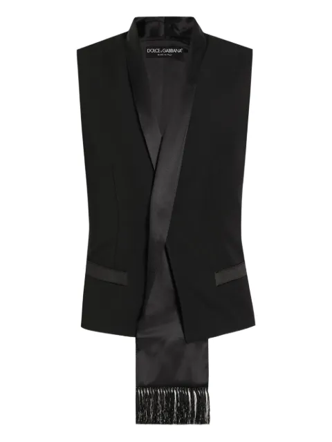 Dolce & Gabbana satin-lapel sleeveless vest