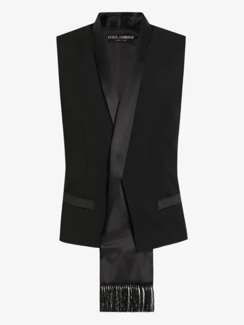 Dolce & Gabbana Weste mit Satinrevers