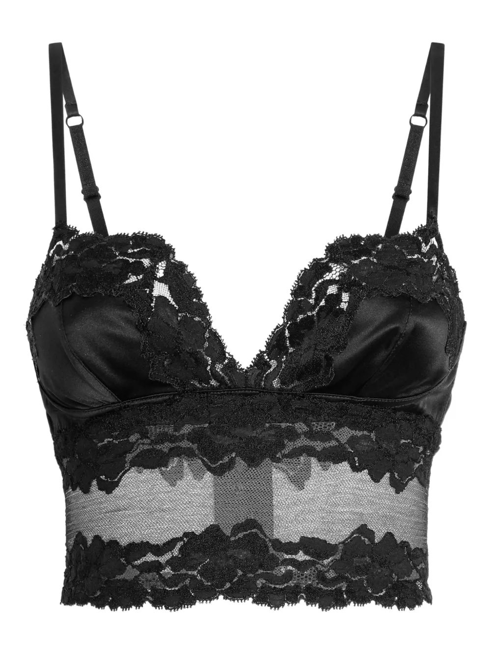 Dolce & Gabbana lace-trimmed satin bra top | Black | Image 1