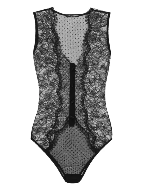 Dolce & Gabbana lace-paneled bodysuit
