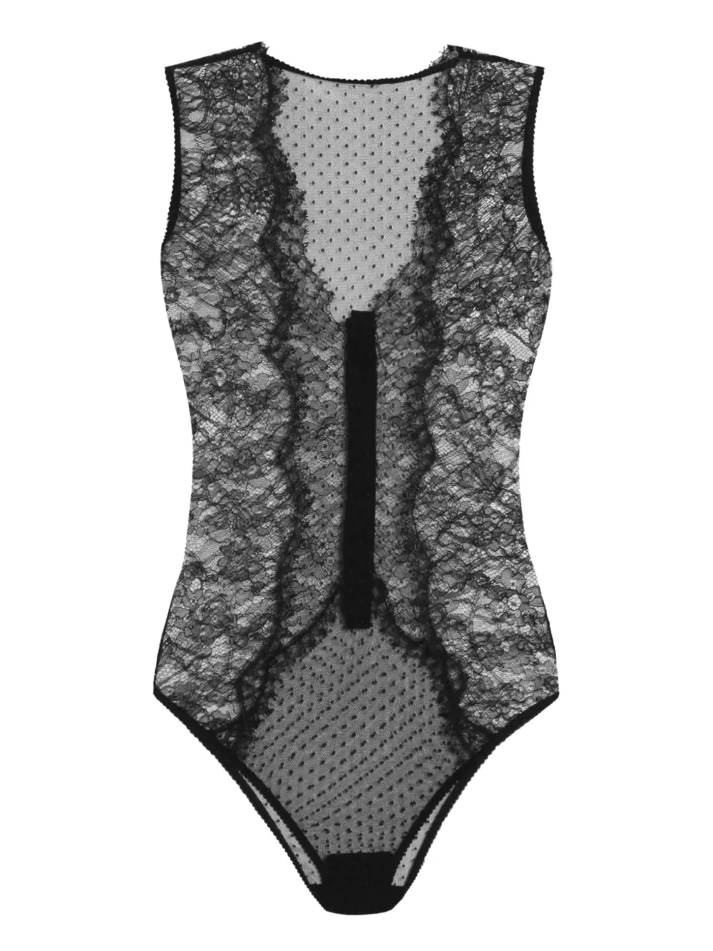 Dolce & Gabbana Body met kanten vlak - Zwart