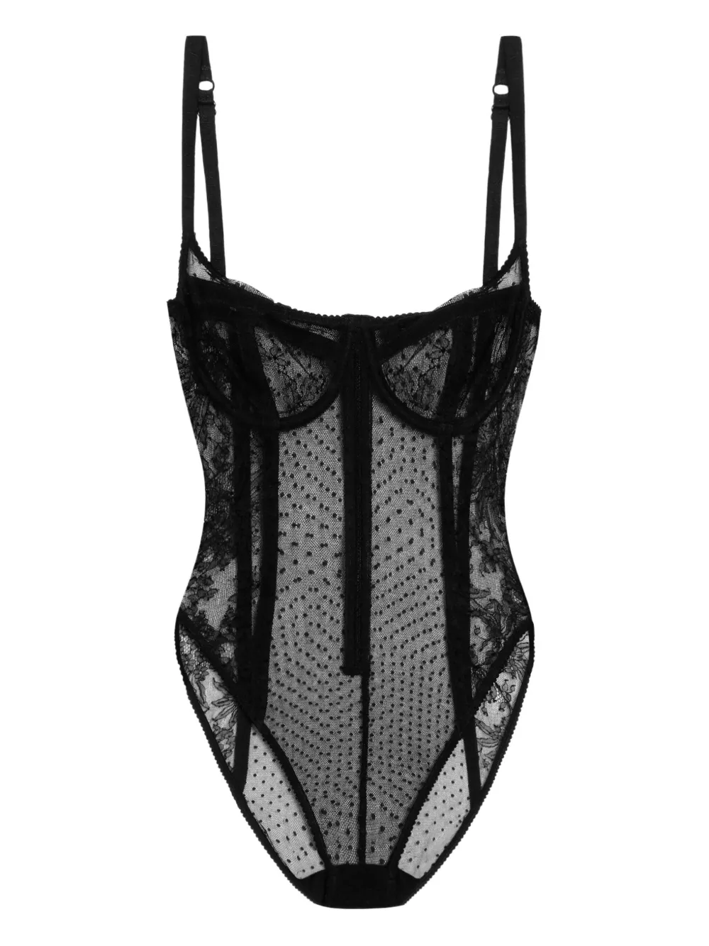 Dolce & Gabbana lace-paneled bodysuit | Black | Image 1