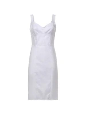 Dolce & Gabbana Corset Bustier Midi Dress | White