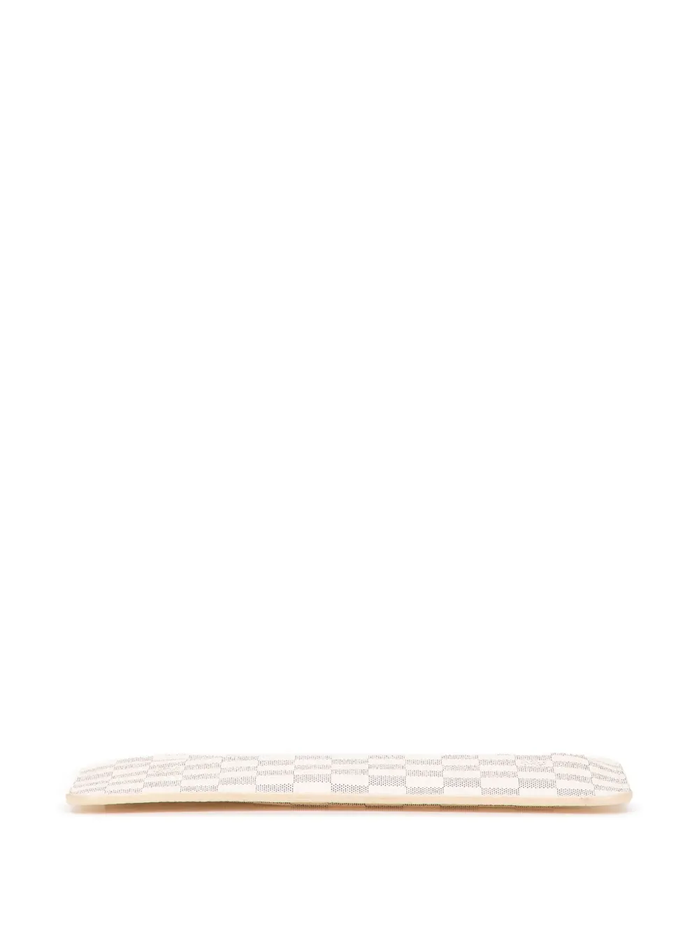 Pre-owned Louis Vuitton 2016 Damier Azur Neverfull Mm Pouch In White