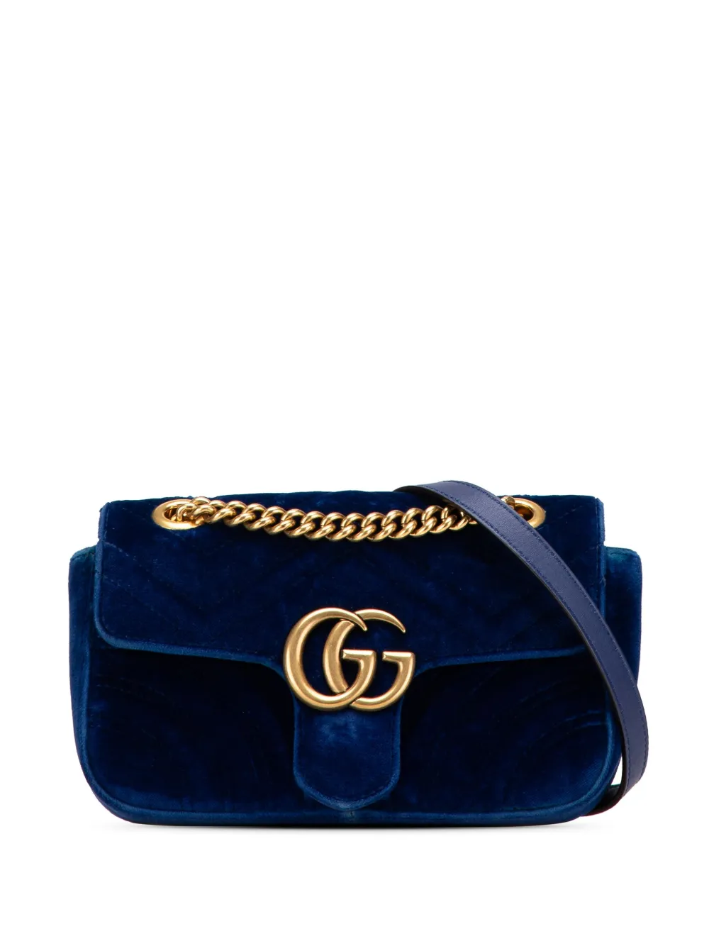 2000-2025 Mini GG Marmont Matelasse Velvet Flap crossbody bag