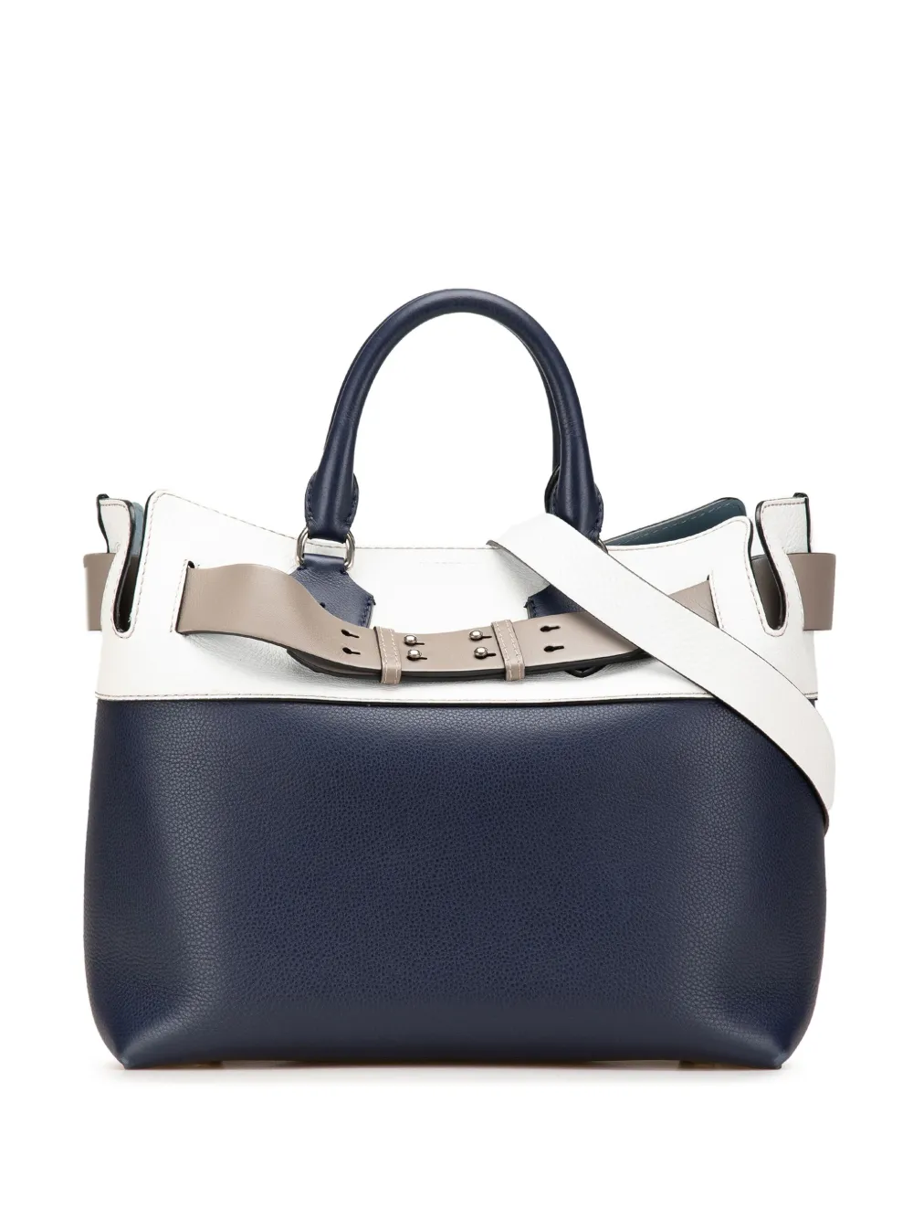 Burberry Pre-Owned 2000-2017 Medium Tricolor Leather Marais Belt Bag satchel | Blue | Image 1