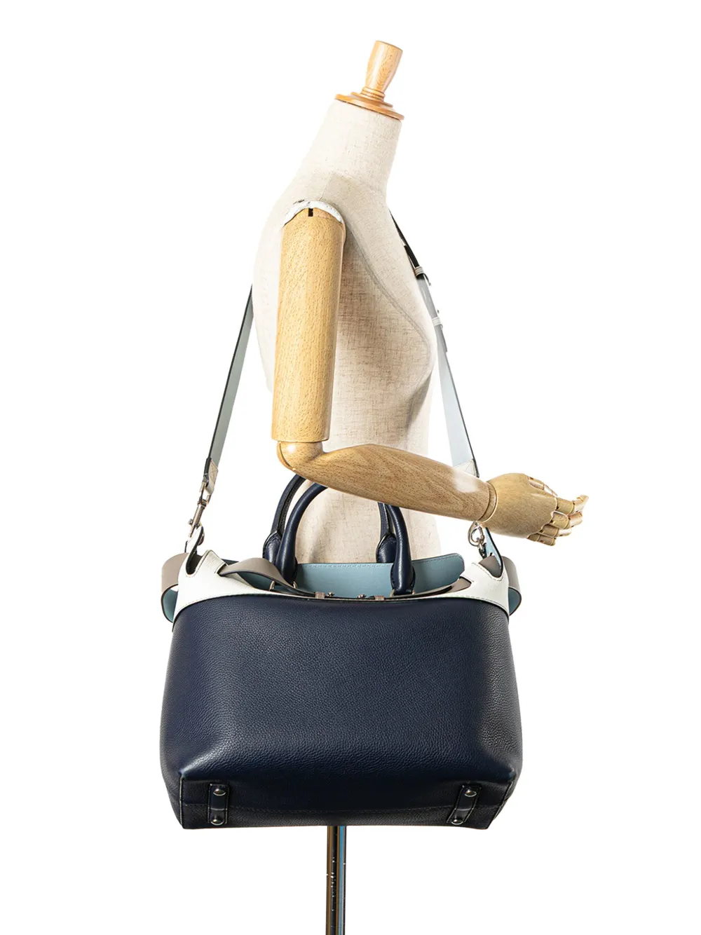 Burberry Pre-Owned 2000-2017 Medium Tricolor Leather Marais Belt Bag satchel | Pre-Owned | Image 2