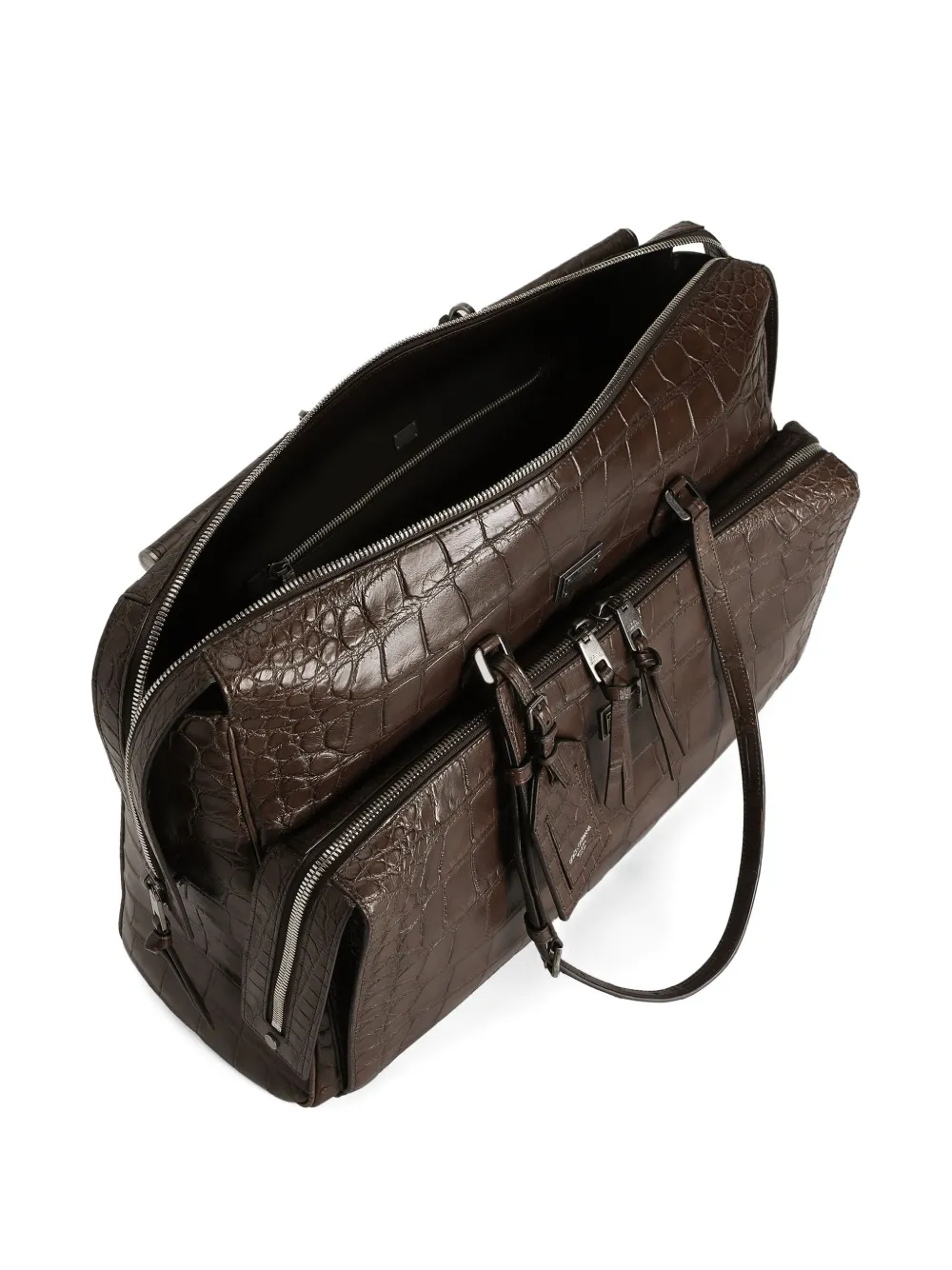 Dolce & Gabbana Vittoria schoudertas met rits en reliëf Bruin