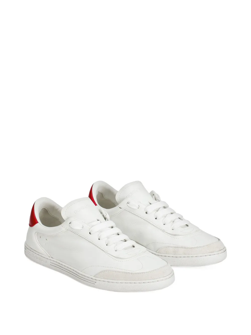 Dolce & Gabbana Saint Tropez Light Calfskin Sneakers In White