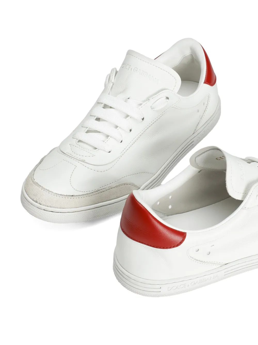 Dolce & Gabbana Saint Tropez Light Calfskin Sneakers In White