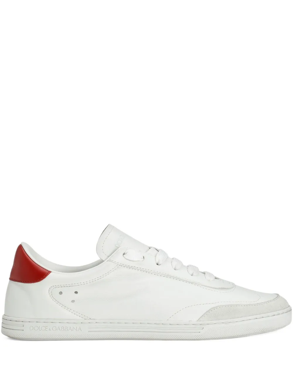 Dolce & Gabbana Saint Tropez Light Calfskin Sneakers In White
