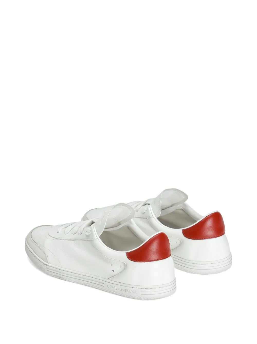 Dolce & Gabbana Saint Tropez Light Calfskin Sneakers In White